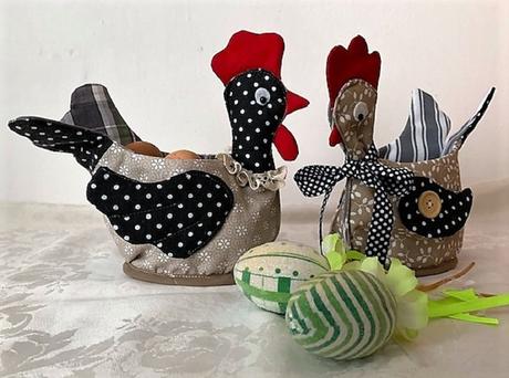 Textilný košík "sliepočka",