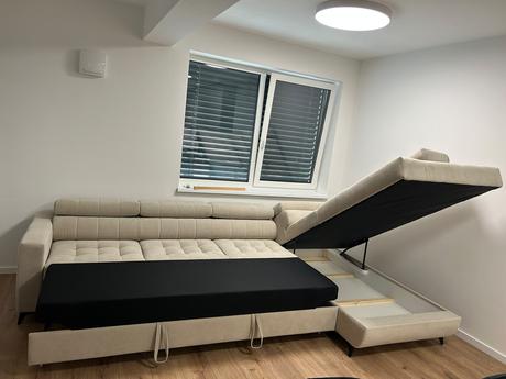 Úplne  nový rozkladací rohový gauč + 2 roky záruka, 