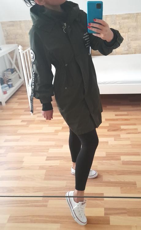 Jarná dámska parka andzela, s