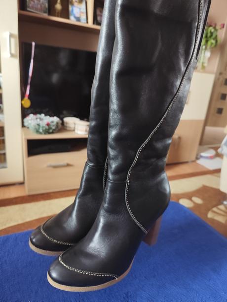 Dámske zimné celokožené čižmy, 40