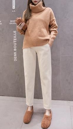 Tehotenske rifle jeansy zateplene, m