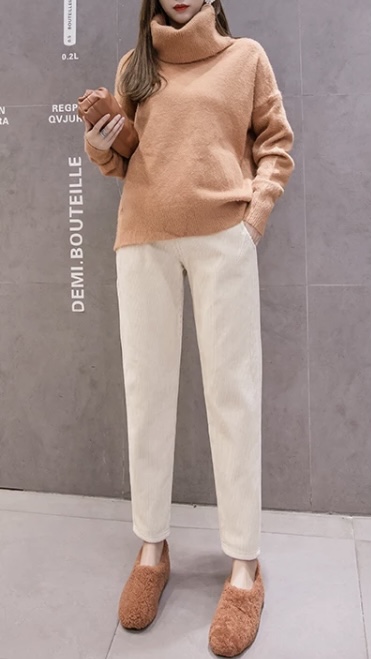 Tehotenske rifle jeansy zateplene, m