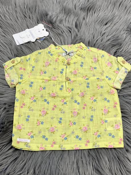 Dievčenská kvetovaná košeľa overkids (1-3 mes.), 56 / 62