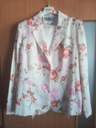 Elegantný kostým - sako, nohavice, top, 42