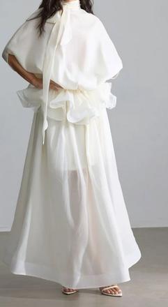 Sunfere eliza  elegantné ivory maxi šaty nové, 38