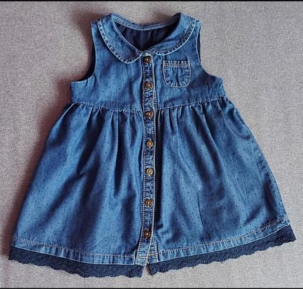 Rifľové šaty s krajkou, 80