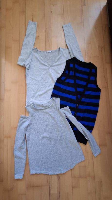 Damske sive svetriky + vesta, s