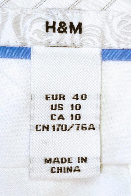 Ľanové nohavice - snehobiele, h&m,40