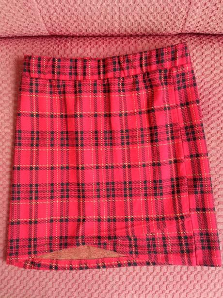 Károvaná hrubšia kockovana sukňa, 146