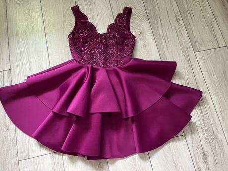 Magenta šaty, xs