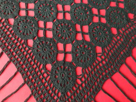 Prehoz hačkovaný, krasny,vel.180x125 cm, mango