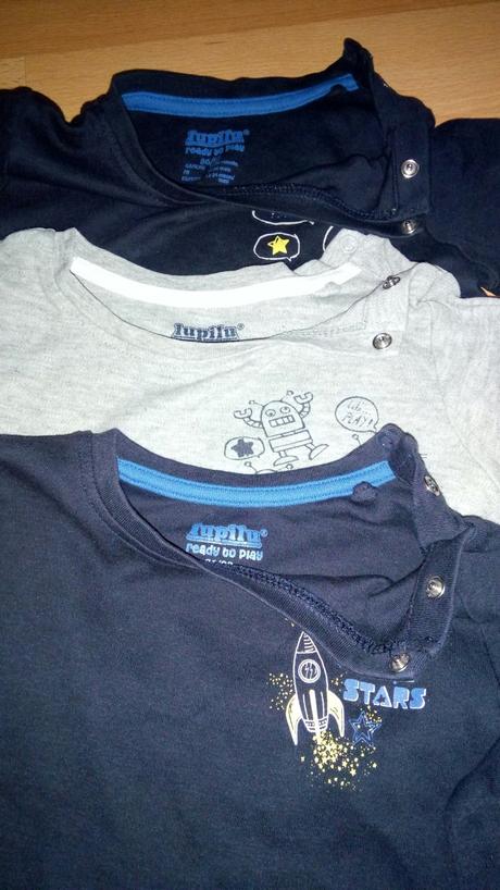 3x tričká dlhý rukáv 86/92 zapínanie pri krku, lupilu,86