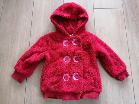 Červená teplučká mikina, next,92