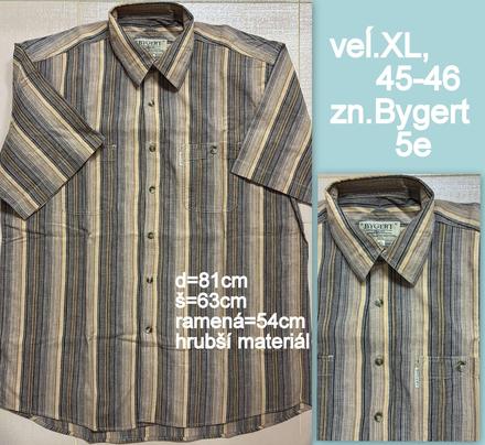 Pánska košeĺa s krátkym rukávom, veĺ.xl, 45-46, zn, xl