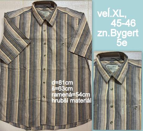 Pánska košeĺa s krátkym rukávom, veĺ.xl, 45-46, zn, xl