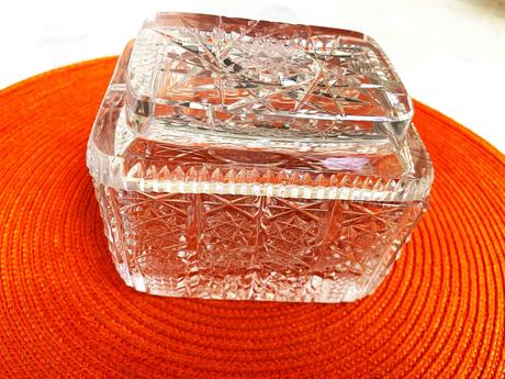 Kryštálová kazetka /popolník bohemia,