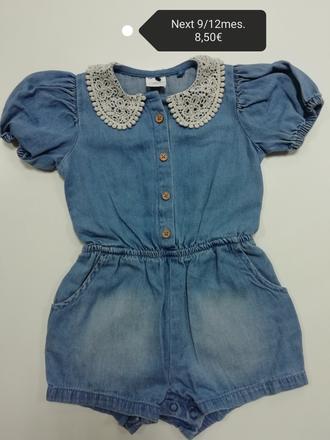 Rifľový kraťasový letný overal s limcom, next,80