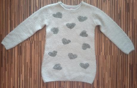 Teply svetrik so srdieckami 122/128, dopodopo,122