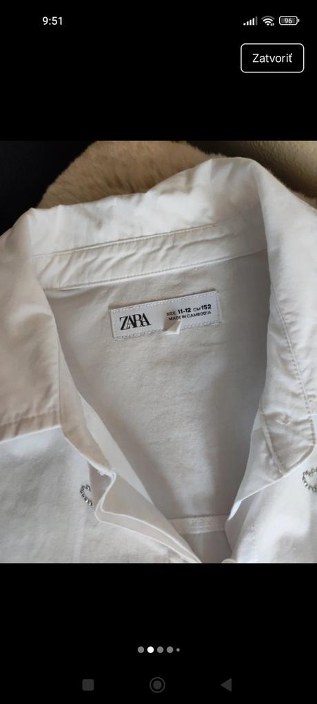 Detská košeľa, zara,152