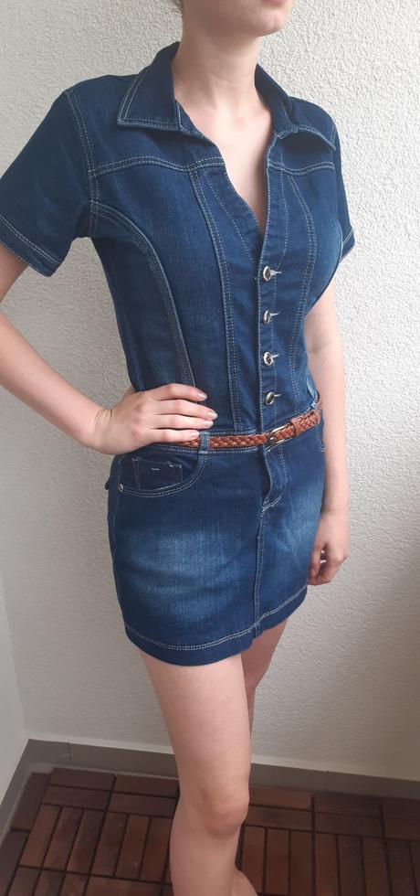 Dámske rifľové šaty, 38 / m