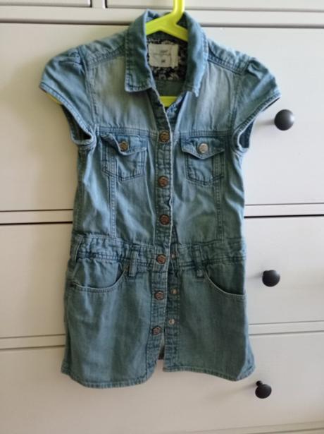 Riflové šaty, h&m,104