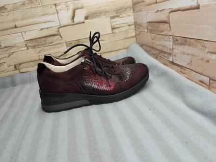 Waldläufer 38,5 - dámske kožené bordové topánky, 39