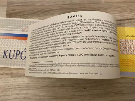 Stará kupónová knižka 1994 pre zberateľa,