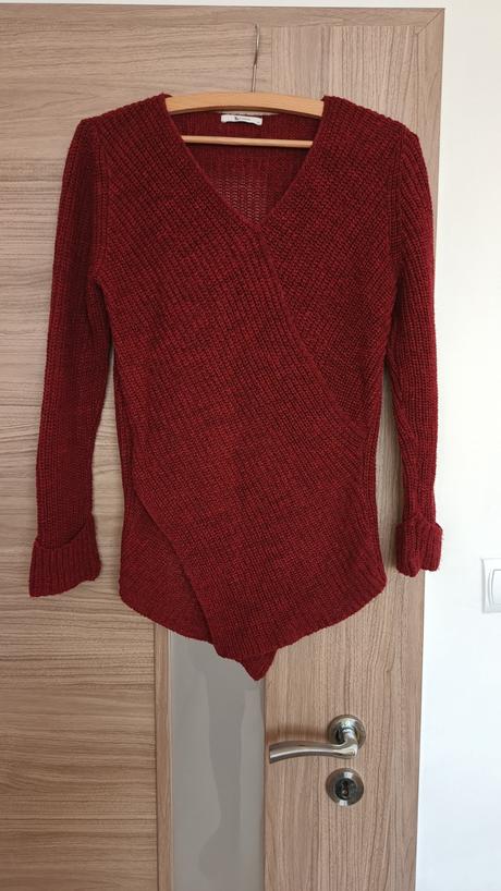 Bordovy sveter, s