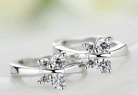 Strieborné 925 náušničky s motýlikmi, 