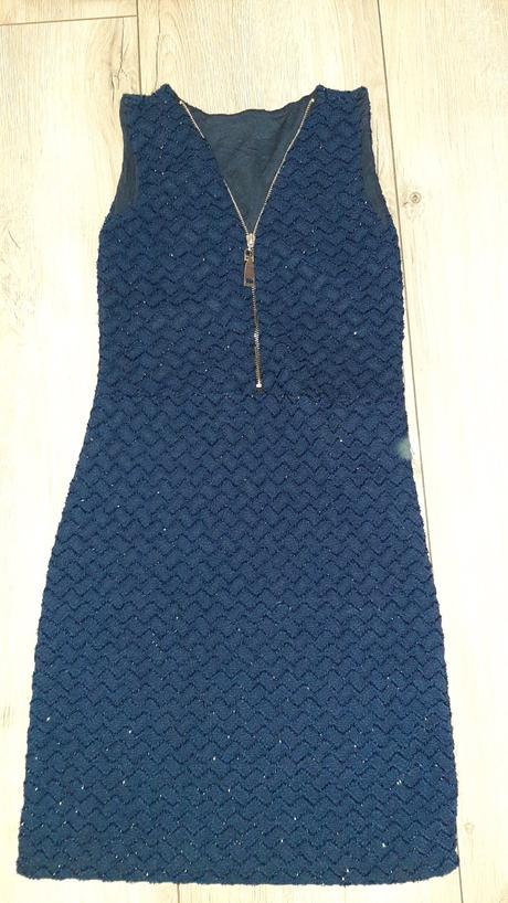 Tmavomodré šaty made in italy, xs