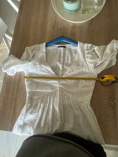 Romantické biele madeirové šaty zara, zara,s
