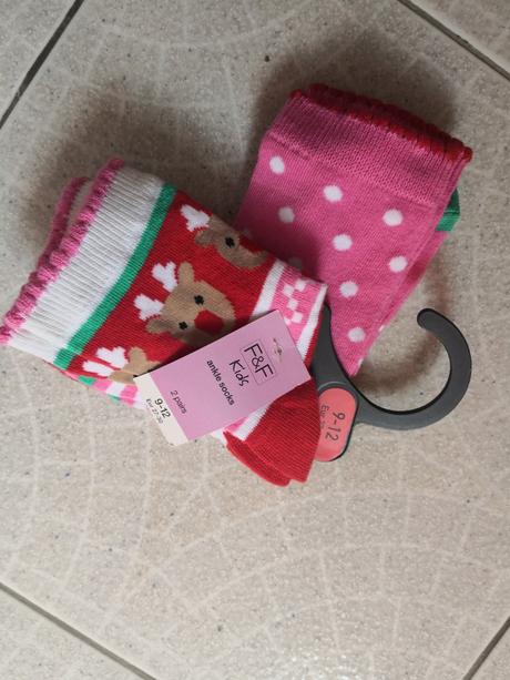 Vianocne ponozky - 2 pary, f&f,19 - 30