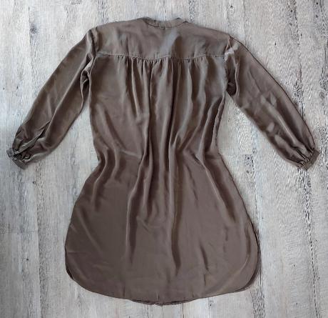Elegantné khaki šaty, h&m,m