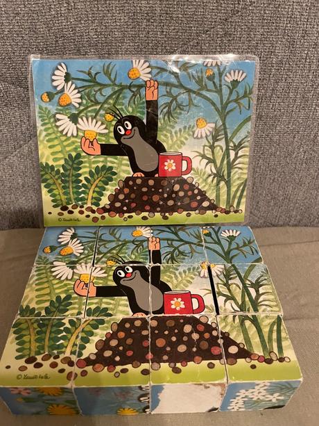 Drevené kocky-krtko-12ks, 