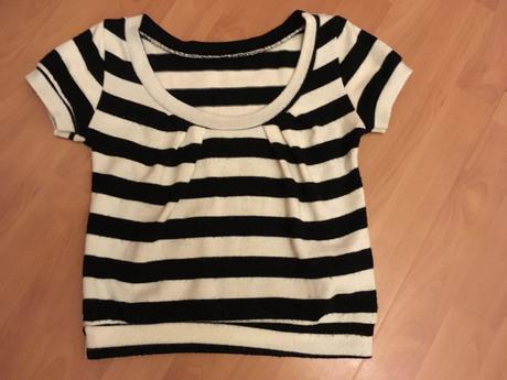 Pásikavé bielo čierne tričko, xs