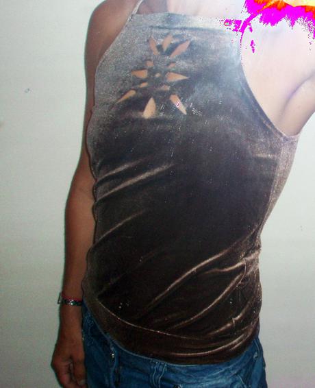 Krásne zamatové lesklé tieločko, mango,s