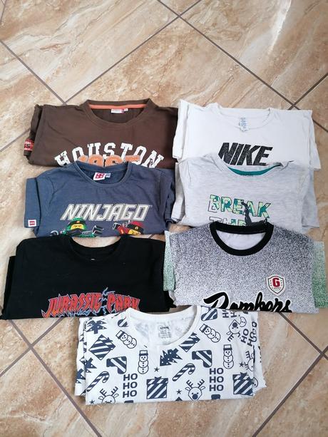 7x tričko, krátky rukáv, 134