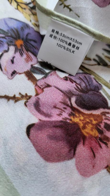 Hodvábna šatka kvety, l