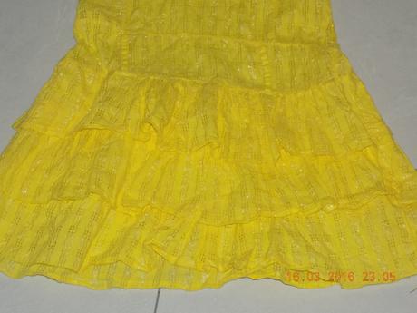 Zlte saty bez ramienok, m