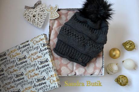 Čiapočka s visiacou bambuľkou zateplená, l - xxxl