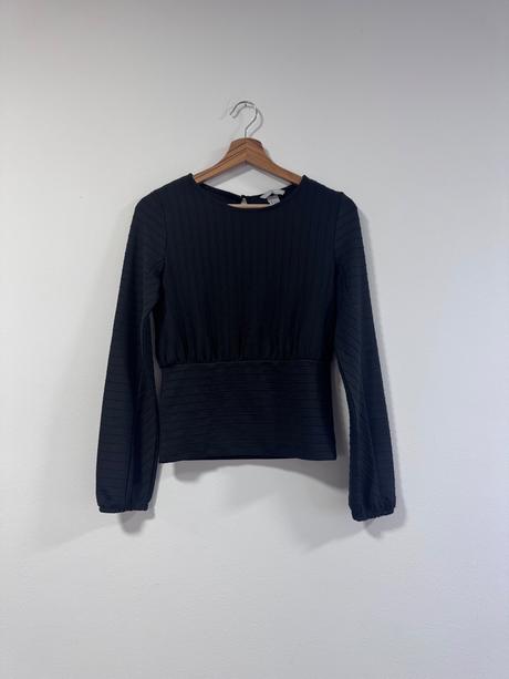 H&m elegantný top s dlhým rukávom, h&m,xs