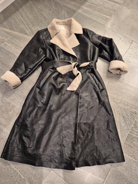 Kožený kabát s kožušinou, pimkie,s