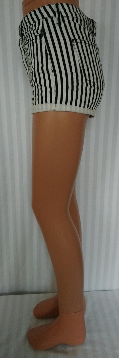 Dámske elastické čiernobiele šortky, topshop, w28, topshop,xs