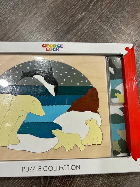 Hape nove viacvrstvove puzzle zvierata arktídy,