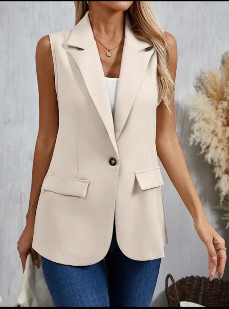 Nové sako bez rukávov, l