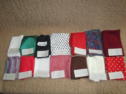 2331. kúsky látky,