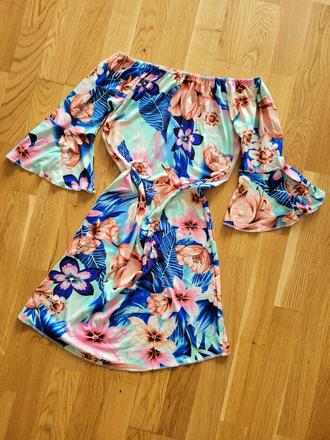 Farebné kvietkové šaty, gate,xs