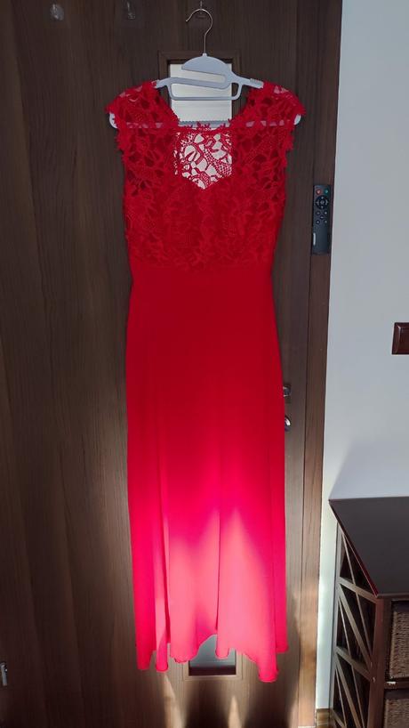 Dlhé červené šaty, bonprix,38