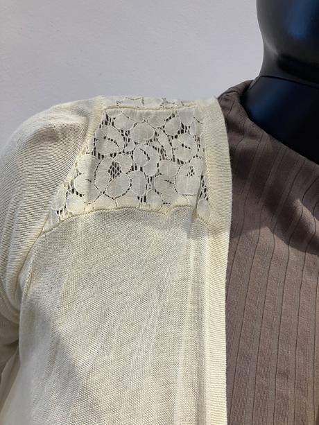 Dámsky kardigán s čipkou maslový gate (xs), gate,xs