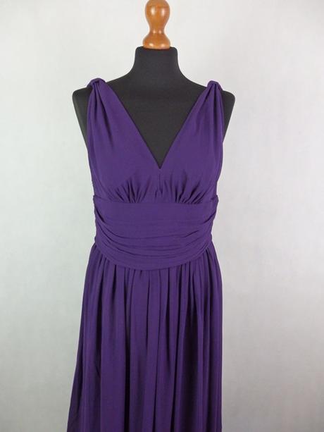 Kvalitné tmavofialové spoločenské šaty, ever-pretty,40